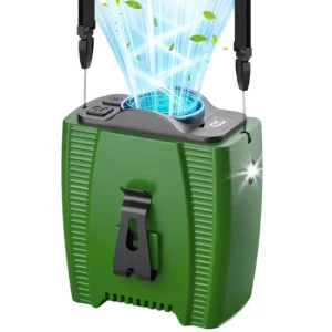 Rechargeable Car Compatible Low Noise Waist Camping Fan 33 Hours Working Time 5 Speeds LED Light USB Output Portable Fans