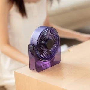 Rechargeable Desk Fan Quiet 5 Inch Electric Table Air Cooling USB No Battery
