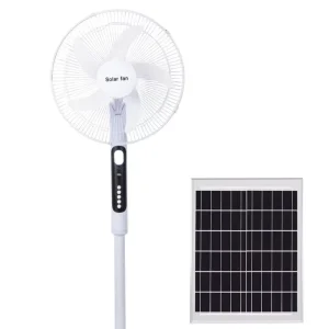 Rechargeable Factory OEM High Capacity Home Height High Quality Wide Angle Adjustment 16 Inch Air Cooling Solar Fan
