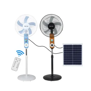 Rechargeable Fan with Solar Panel 12W 15W 20W 25W 15000mAh 18000mAh Battery 3 Speed 5 Gear Wind