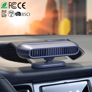 Rechargeable Flat USB Car Fan Vehicle Mounted Cordless Mini Fan
