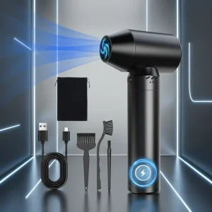 Rechargeable Hand Held 90 000 RPM Dust Blower Fan for Cleaning Computer Keyboards carpets car Interiors