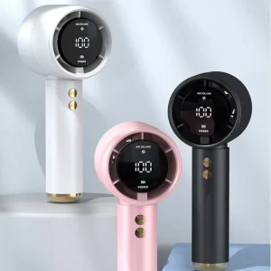 Rechargeable High-speed 100 Gears Cooling Handheld Jet Turbo Fan Portable Display air Refrigeration Mini Electric Fans in Bulk