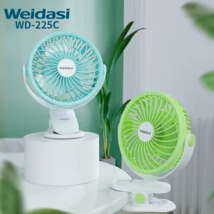 Rechargeable Mini Fan 7 Inch 360 Degree Adjustable Fan Head & Bottom Electric Fan