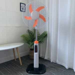 Rechargeable Pedestal Fan Low Noise Portable Solar Power Electric Floor Standing Fan with Remote