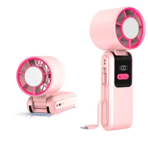 Rechargeable Plastic Handheld Fan 3600mAh 3 Speed Adjustable Low Noise for Kids Women Gift Car Outdoor Household