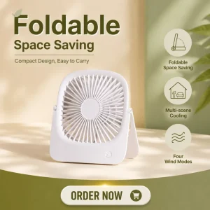 Rechargeable Portable Fans Mini Cooling Folding USB Desk Small Electric Wall Table Fan