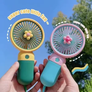 Rechargeable Portable Travel Fan Mini Handheld Flower Fairy Pocket Fan for Kids Gift