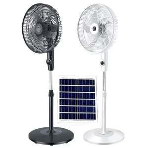 Rechargeable Save Energy Solar Fans with Lithium Battery 16 Inch Solar Cool Standing Fan with Solar Panel Powered