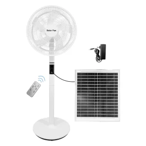 Rechargeable Solar Battery Electric Powered Handheld Fan Portable Oscillating 3 Speed Hotel Household Outdoor RV Car Use