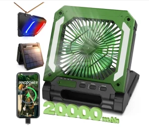 Rechargeable Solar Camping Fan USB Charge Battery Mini Solar Camping Light