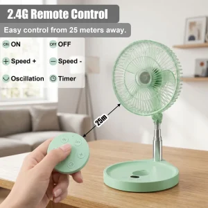 Rechargeable Solar Portable Fan 16000mAh Remote Control Smart Digital Display Oscillation Camping Outdoor Car Hotel Plastic