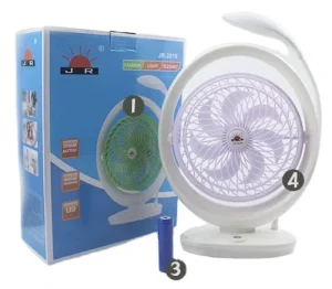 Rechargeable Table Fan Desk Fan with Led Light
