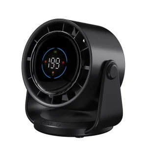 Rechargeable Table Fan Desktop Table Fan Air Cooling Small Fan Strong Airflow Stand Holder Wall Mounted Digital Display