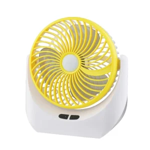 Rechargeable Table Fan with 3 Speeds and LED Light Feature Quiet Operation Portable USB Desk Fan