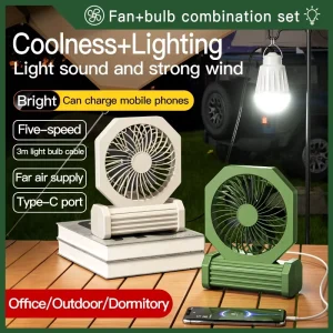 Rechargeable USB Charged Compact Cooling Blower Dual Purpose Handheld Desktop Fan for Outdoor Sports and Daily Use