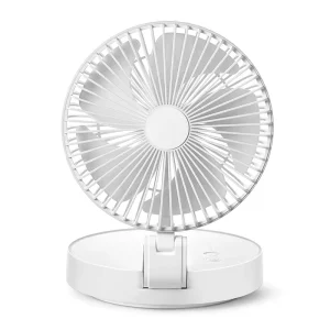 Rechargeable Wall mounted Table with Night Light Upgraded 4000mAh Outdoor Home Desktop Foldable Oscillation Air Cooling Fan