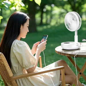 Remote Control Smart Standing Fan 4 Speeds 90° Oscillating Standing Pedestal Fan Custom Fold Retractable Electric Fan