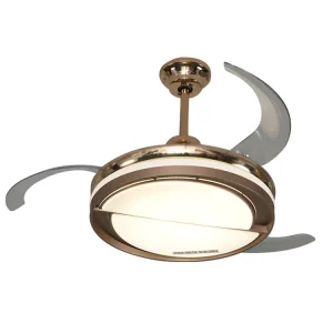 Remote Control led light ceiling fans high quality ceiling led ceiling fans with hidden ABS blades for dining room