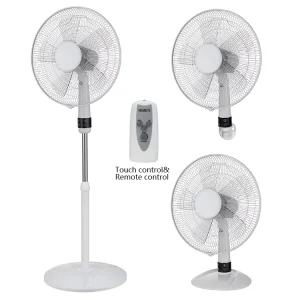 Remote Touch Control 3 in 1 16 Inch 3 Speed Pedestal Standing Floor Fan for Living Room Bedroom Kitchen Home Office
