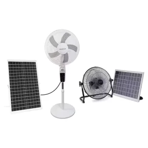 Removable Portable AC DC Rechargeable Solar Standing Fan With Solar Panel Solar Fan System