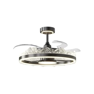 Restaurant chandelier with a light luxury and high end feel Italian minimalist invisible fan light ceiling fan light for bedro