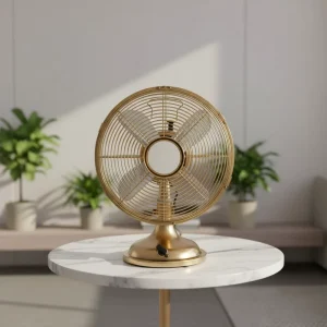 Retro Air Cooling Desk Fan Small Metal Elegant Table CB Mechanical JINLING Portable Fan Rechargeable Table Fan 12 Inch