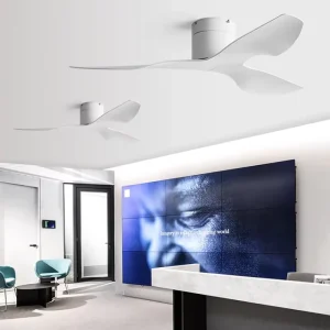 Retro Industrial Nordic Style Ceiling Fan Powerful Airflow 45/52 Inches Blade Remote Control Frequency-Controlled for Bedrooms