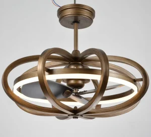 Retro Industry Ceiling Fan Light Modern LED Ceiling Fan with Light Remote Control Fan Lamp