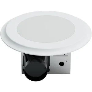 Round Bathroom Exhaust Fan Wall Mounted Fan with LED Light 80 CFM 20W for Light 5CCT 1200 Lumens Bathroom Ventilation Fan