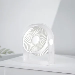 Round Portable USB Charging Fan Small Mini Fan Factory Direct 3 Speed Adjustable Simple Stylish Office Home Fan