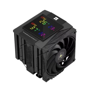 Royal Knight 120 Digital Black Computer Case Air-Cooled Radiator with S-FDB Bearing Fans Copper Aluminum