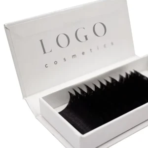 Russian Volume Matte Black Natural Mink Individual Fan Lash Extensible Tray Professional Luxury Silk Eyelashes Extensions