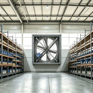Rustproof Wall Mounted 48in Axial Exhaust Fan Corrosion Resistant Plastic Steel Negative Pressure Ventilator