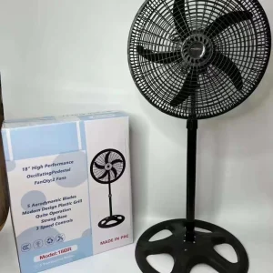 SC 18 inches Large Electric Tower Pedestal Fan Cross Border Export Household Floor Fan with Shaking Head Feature Silver