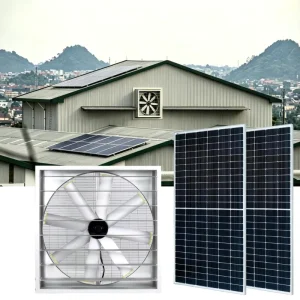SIPL 1110W 54 Inch Solar DC Blower Fan Aluminum Alloy Blades Direct Drive Ball Bearing Industrial Ventilation Exhaust Fan OEM