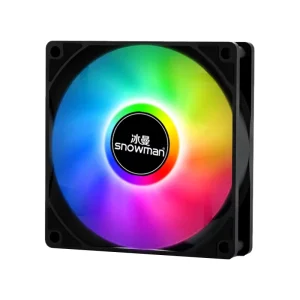 SNOWMAN 120mm ARGB PWM Smart Sync Computer Case Fan High Static Pressure PC Cooling Fan with LED for Gaming Desktops