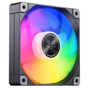 SNOWMAN AS120 ARGB BK CPU Fluid Bearing 120mm Fan Waterproof Radiator Cooling Fan 50000 Hours Lifespan Fan for PC Case