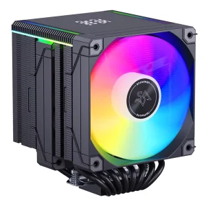 SNOWMAN Intelligent Newest Air Cooler ARGB CPU Radiator 8 Heat Pipes with Digital Temp Display White Black