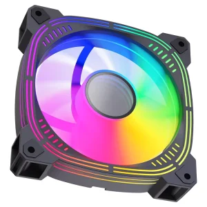 SNOWMAN RGB Fan for Gaming Builds Ultra Quiet with Powerful Airflow & Adjustable Speed Stunning Lighting Effects Cooling Fan