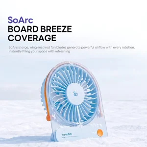 SOLOVE New Small Portable Table Fan 3 in 1 Low Noise USB Rechargeable Desktop Fan with Adjustable Angle