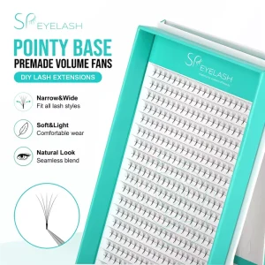 SP EYELASH 0.05 0.07mm Pointy Base Premade Volume Fan Wispy Loose Lash Fans 3D 5D 12D Narrow Pro Made Fan Eyelash