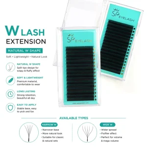 SP EYELASH Narrow 3D 4D 5D Clover Lashes Crisscross Custom Logo Auto Fan YY W Shape Lashes 8 15mm Vegan Volume Lash Extensions