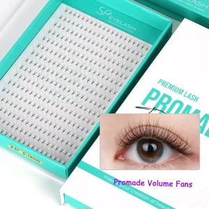 SP EYELASH Soft Matte Narrow Fan 3D 8D 10D 12D 0.05 0.07mm Pre Made Lash Extensions Custom OEM Pointy Base Premade Volume Fans