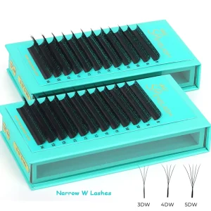 SP EYELASH W Shape Volume Easy Fan Eyelash Extension High Quality W Lash Extension Custom Premade Volume Fans