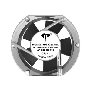SYD OEM AC 17251 Silver Frame Axial Flow Fan AC 220V 50 60Hz 38W Ball Bearing Lead in Plug in for Electric Welding Machine