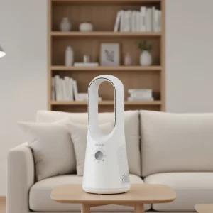 Safe Bladeless Desktop Fan BF500 Portable Leafless Table Fan with Touch Control Air Cooler for Bedroom