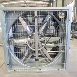 Quiet Electric Exhaust Fan with Stainless Steel Blades and Dual Ball Bearing Creates Comfortable Working Space for Farm Areas