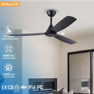 Scandinavian Modern Ceiling Fan with Remote Control ABS Blades Silent Motor for Bedroom Living Room Minimalist Design