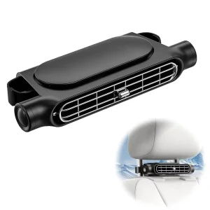 Seat Car Fan USB Plug-in Bladeless 3 Windshield Rear Pillow Heat Dissipation Rear Seat Fan Suitable Various Cars